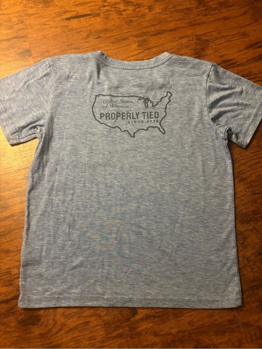 Properly Tied Kids Short-Sleeve Heather Blue Graphic Tee